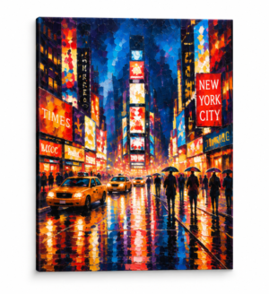 Quadro Decorativo Nova York à Noite - Nova York em Cores