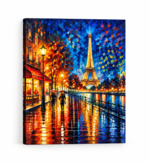 Quadro Decorativo Paris à Noite — Paris sob a Chuva