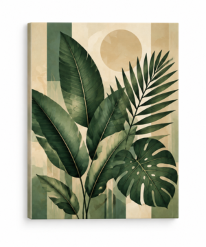 Quadro Decorativo Folhagens Verdes — Respiro Botânico