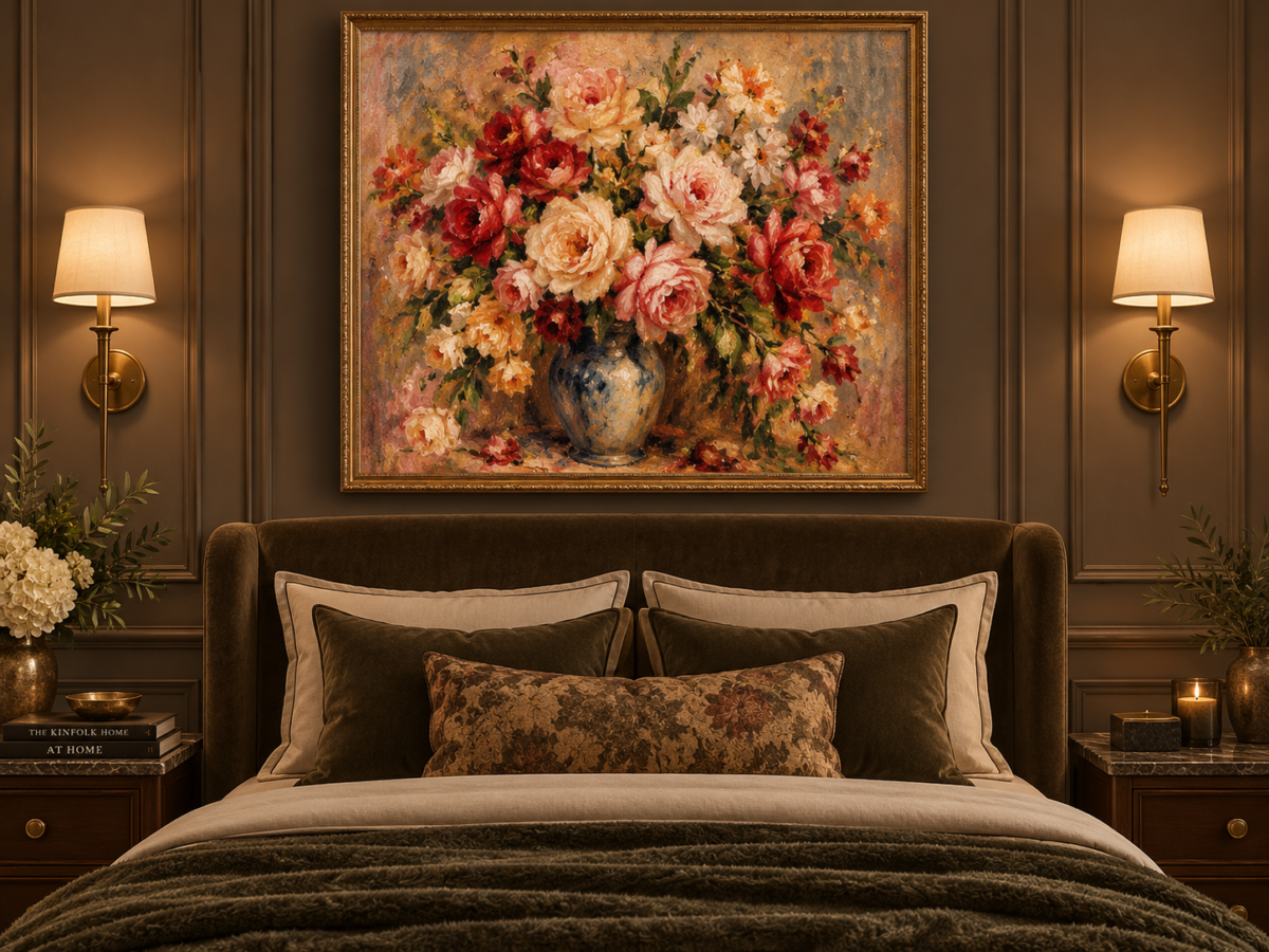 Quadro Decorativo Vaso de Rosas — Rosas do Entardecer - Imagem 4