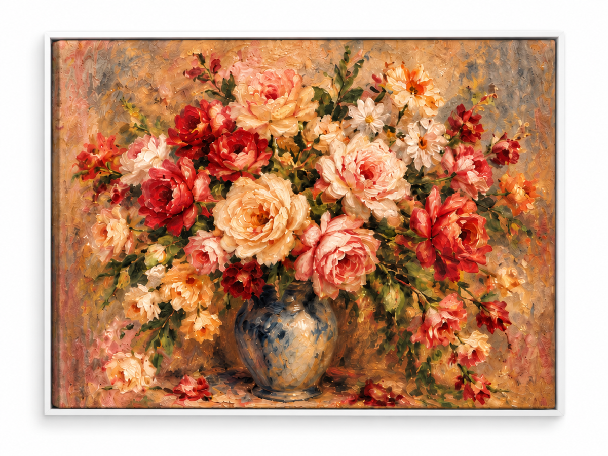 Quadro Decorativo Vaso de Rosas — Rosas do Entardecer - Imagem 2
