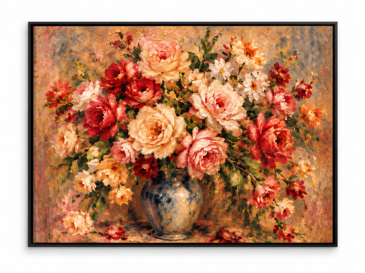 Quadro Decorativo Vaso de Rosas — Rosas do Entardecer - Imagem 3