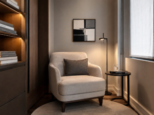 Quadro Decorativo Abstrato Geométrico Preto e Cinza - Silêncio Geométrico