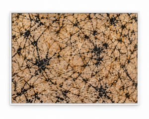 Quadro Decorativo Abstrato Preto e Bege — Traços Livres