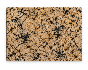 Quadro Decorativo Abstrato Preto e Bege — Traços Livres