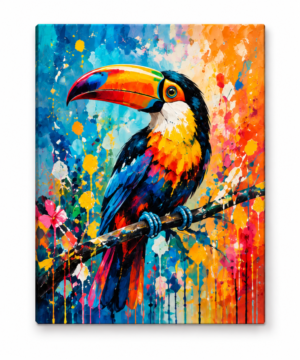 Quadro Decorativo Tucano Colorido — Tucano Vibrante