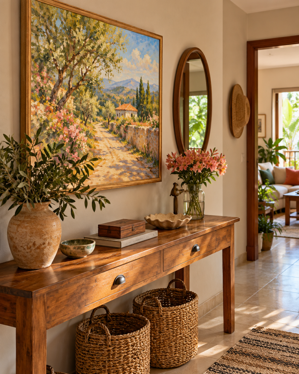 Quadro Decorativo Caminho entre Oliveiras